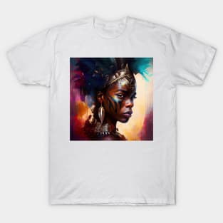 Powerful African Warrior Woman #4 T-Shirt